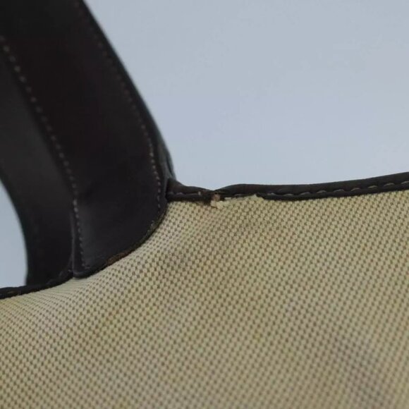 HERMES Picotan PM Hand Bag Canvas Beige Auth - Picture 6 of 14